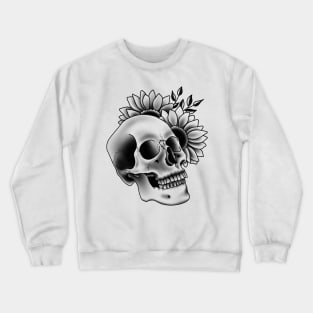 Skull and sunflowers Crewneck Sweatshirt